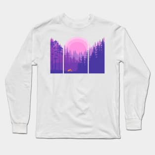 Foxes Love - Purple Long Sleeve T-Shirt